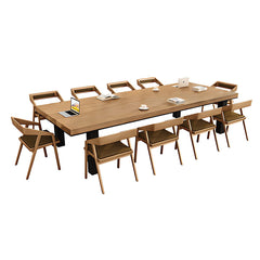 Nordic Simplicity Solid Wood Office Conference Table - Maoters - Maoters