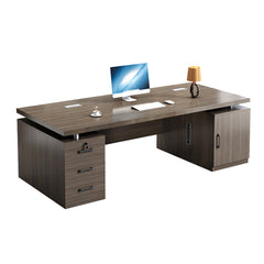 Office Computer Desk Double Cabinets Executive - Maoters - Maoters