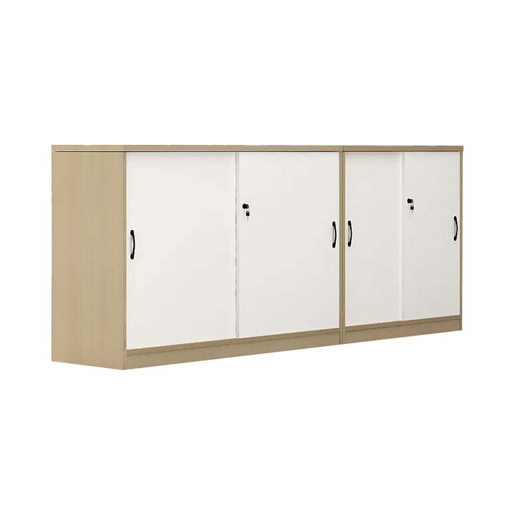 Office Storage Cabinet - Wooden Sliding Doors - Maoters