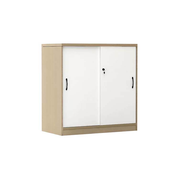 Office Storage Cabinet - Wooden Sliding Doors - Maoters