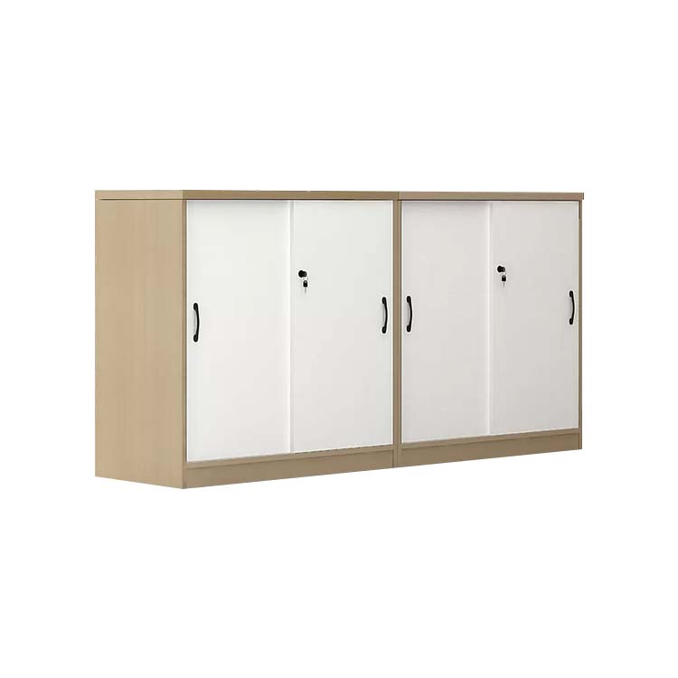 Office Storage Cabinet - Wooden Sliding Doors - Maoters