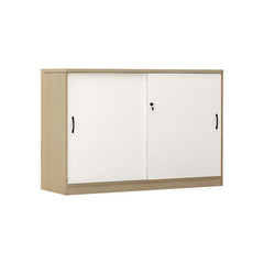 Office Storage Cabinet - Wooden Sliding Doors - Maoters