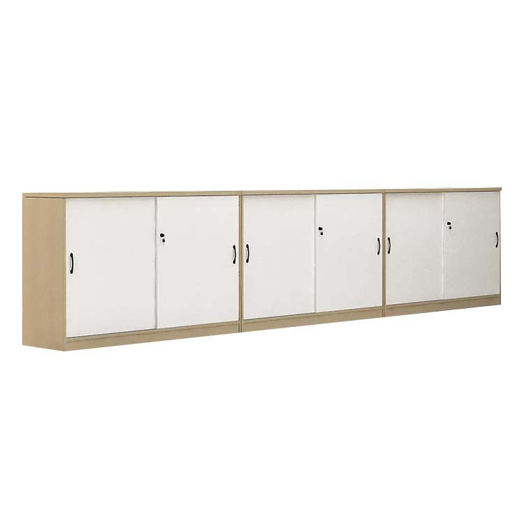 Office Storage Cabinet - Wooden Sliding Doors - Maoters