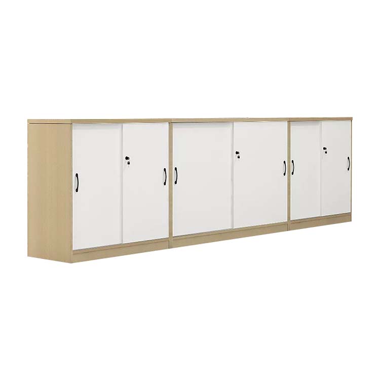 Office Storage Cabinet - Wooden Sliding Doors - Maoters