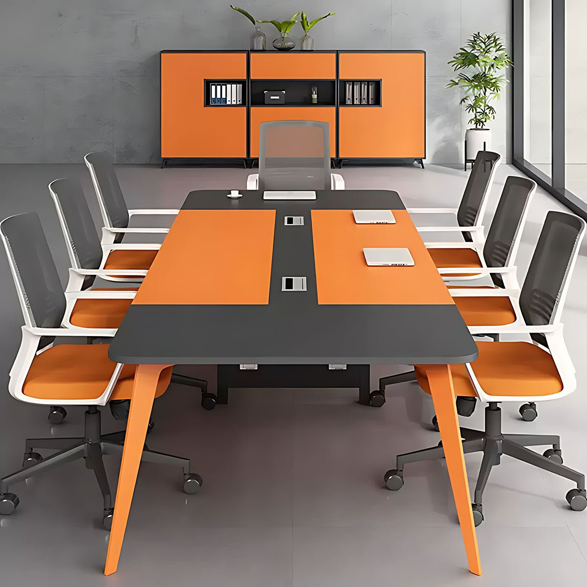 Orange Small Rectangular Table - Maoters - Maoters