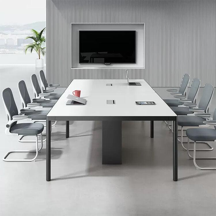 Rectangular Conference Table Wrapped In Aluminum - Maoters