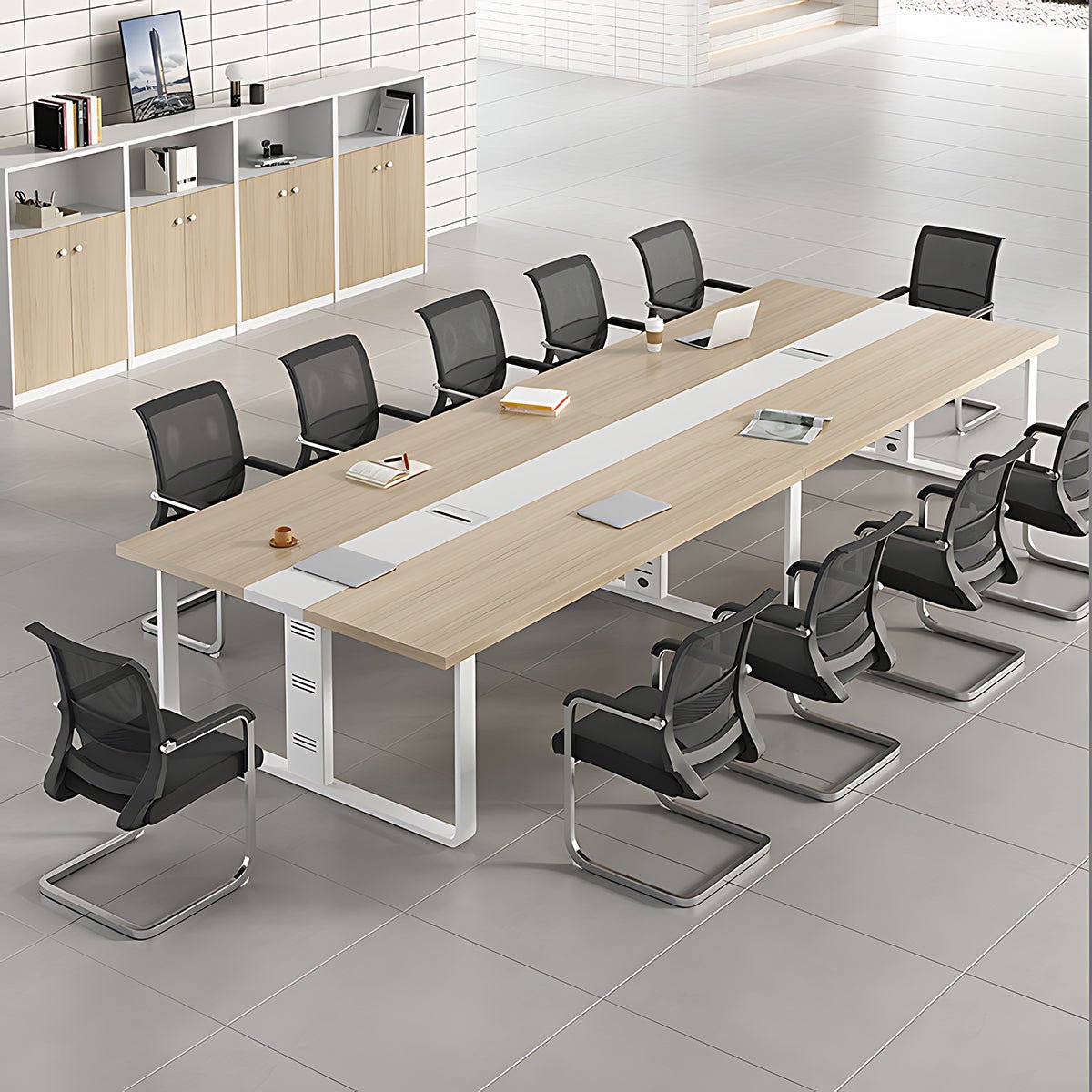 Rectangular Wood Conference Table Desk - Maoters