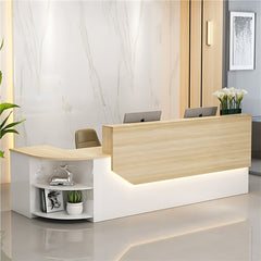 Simple L - shape Wood Reception Desk - Maoters - Maoters