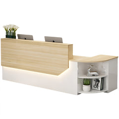 Simple L - shape Wood Reception Desk - Maoters - Maoters