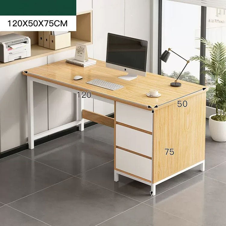 Simple Modern Desk and Chair Set with Steel Frame - Maoters