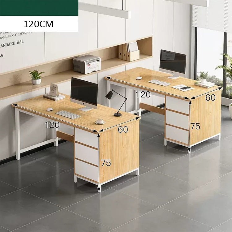 Simple Modern Desk and Chair Set with Steel Frame - Maoters