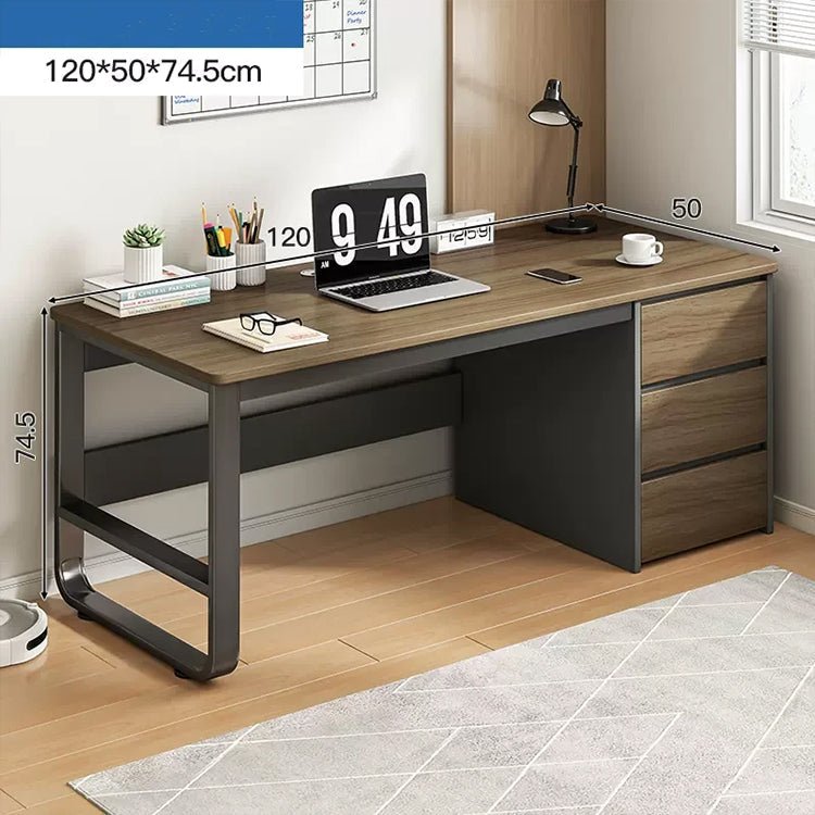 Simple Modern Desk and Chair Set with Steel Frame - Maoters