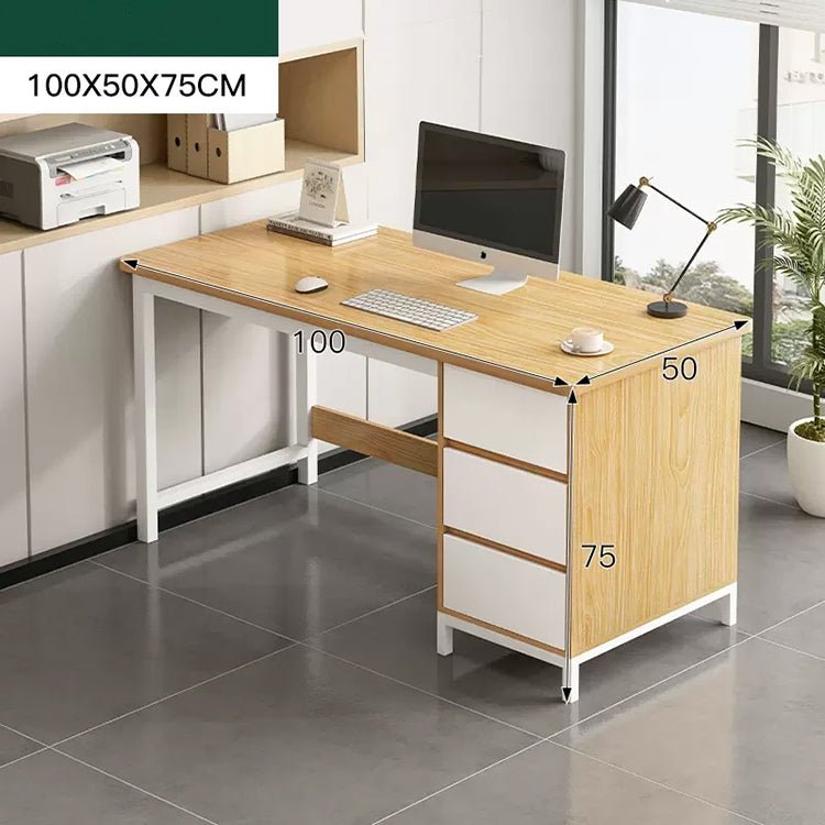 Simple Modern Desk and Chair Set with Steel Frame - Maoters