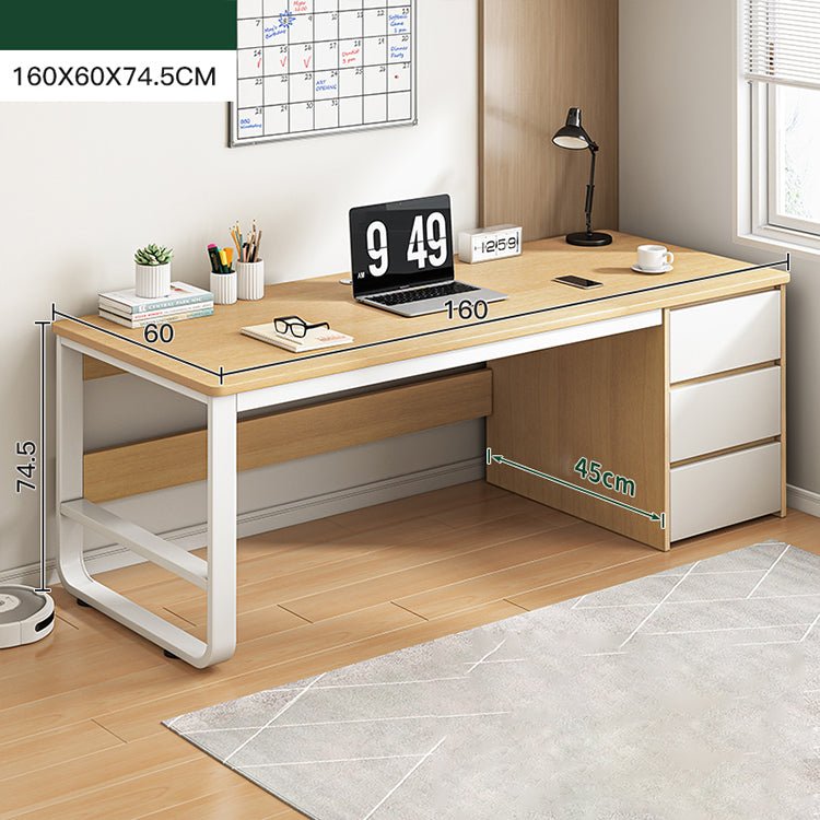 Simple Modern Desk and Chair Set with Steel Frame - Maoters