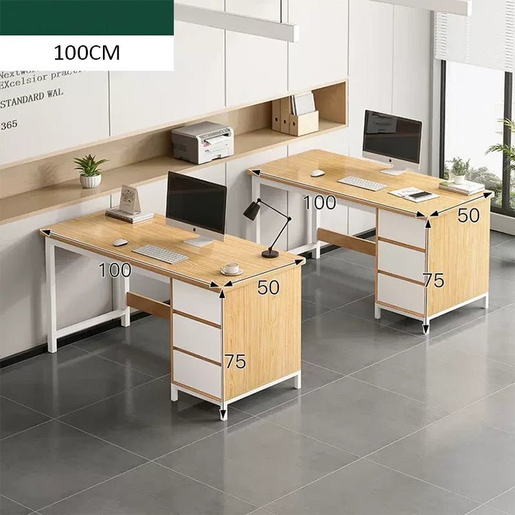 Simple Modern Desk and Chair Set with Steel Frame - Maoters