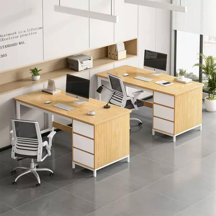 Simple Modern Desk and Chair Set with Steel Frame - Maoters