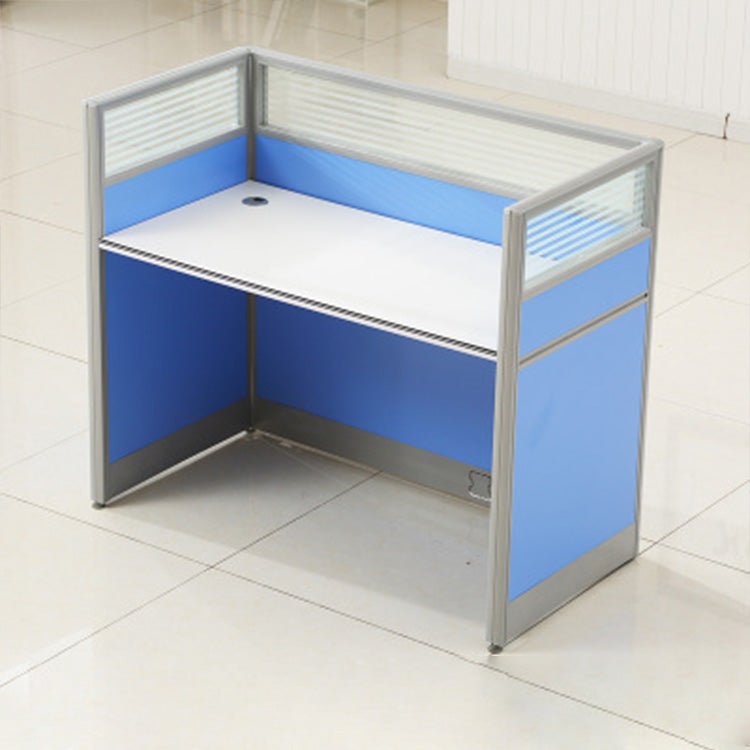 Simple Modern Desk & Chair Set - Blue, Four Seater - Maoters