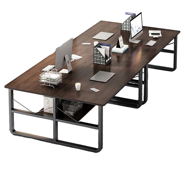 Simple Office Desk with Partition, Customizable Bracket - Maoters