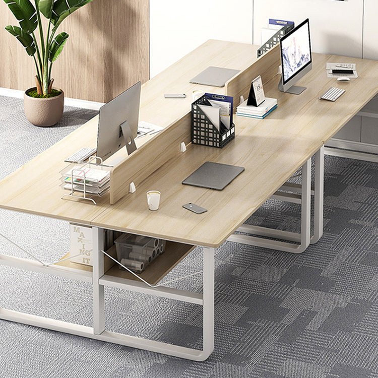 Simple Office Desk with Partition, Customizable Bracket - Maoters