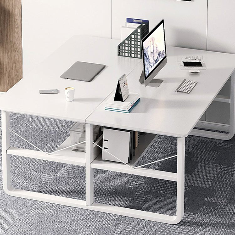 Simple Office Desk with Partition, Customizable Bracket - Maoters