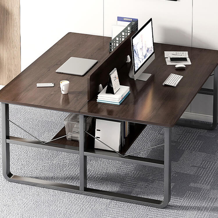 Simple Office Desk with Partition, Customizable Bracket - Maoters