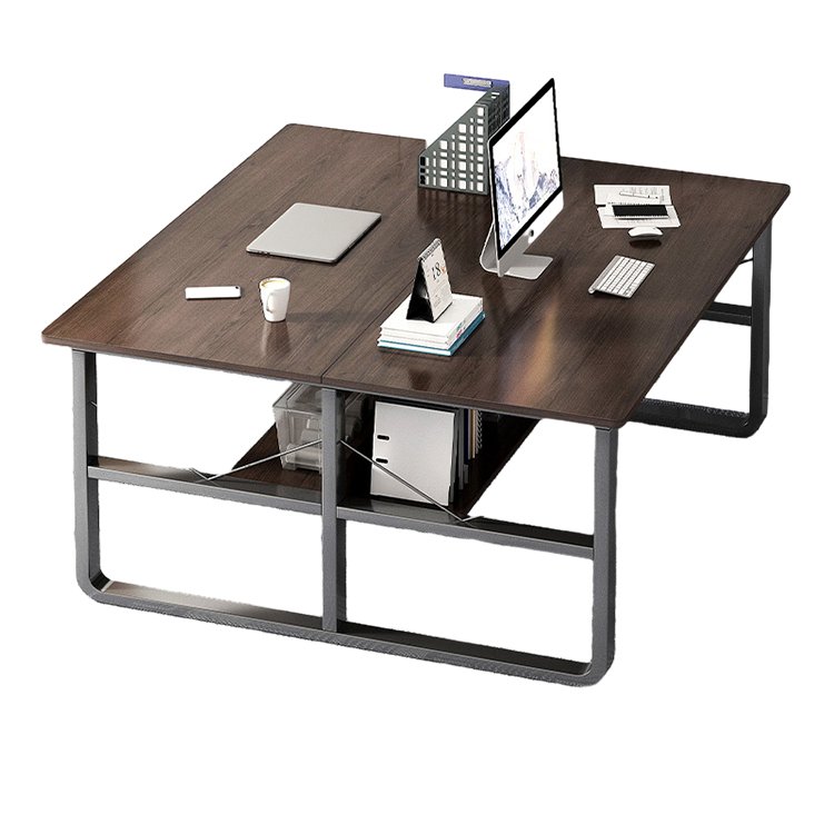 Simple Office Desk with Partition, Customizable Bracket - Maoters