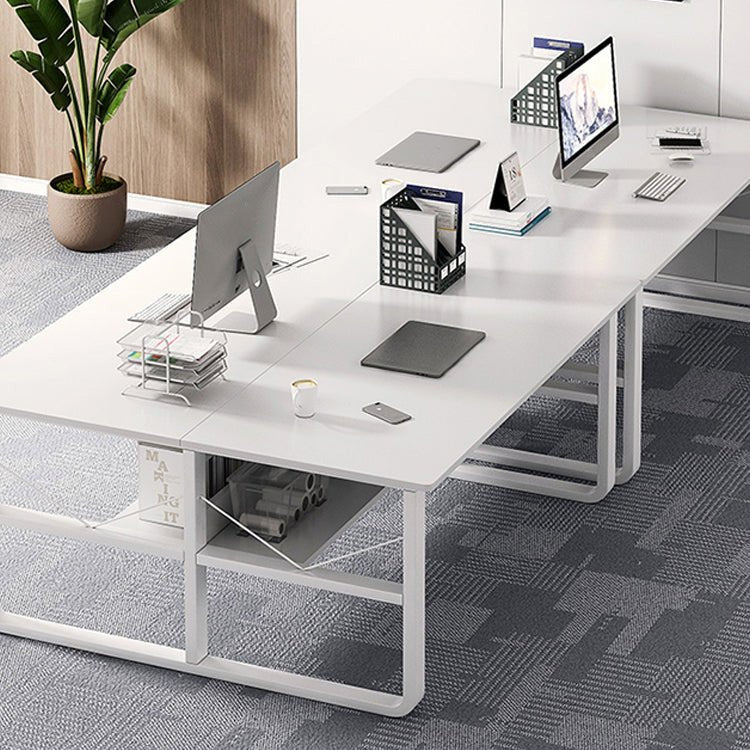 Simple Office Desk with Partition, Customizable Bracket - Maoters