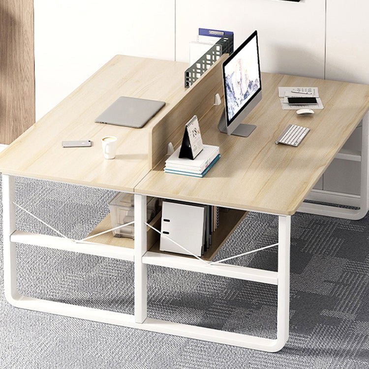 Simple Office Desk with Partition, Customizable Bracket - Maoters