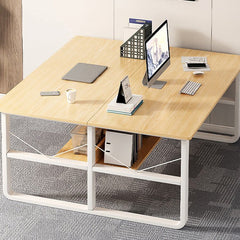 Simple Office Desk with Partition, Customizable Bracket - Maoters