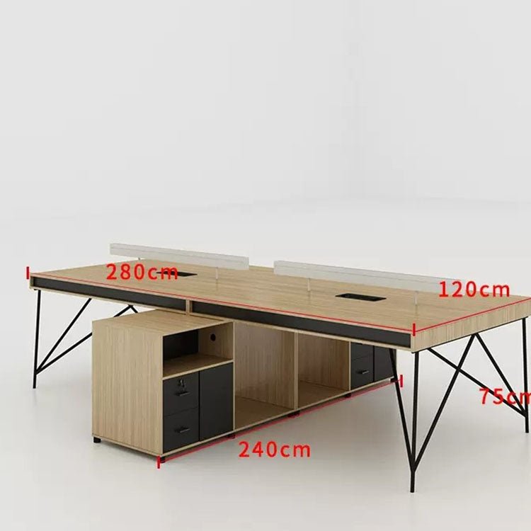 Simple Staff Desk, Free Combination - Steel Legs - Maoters