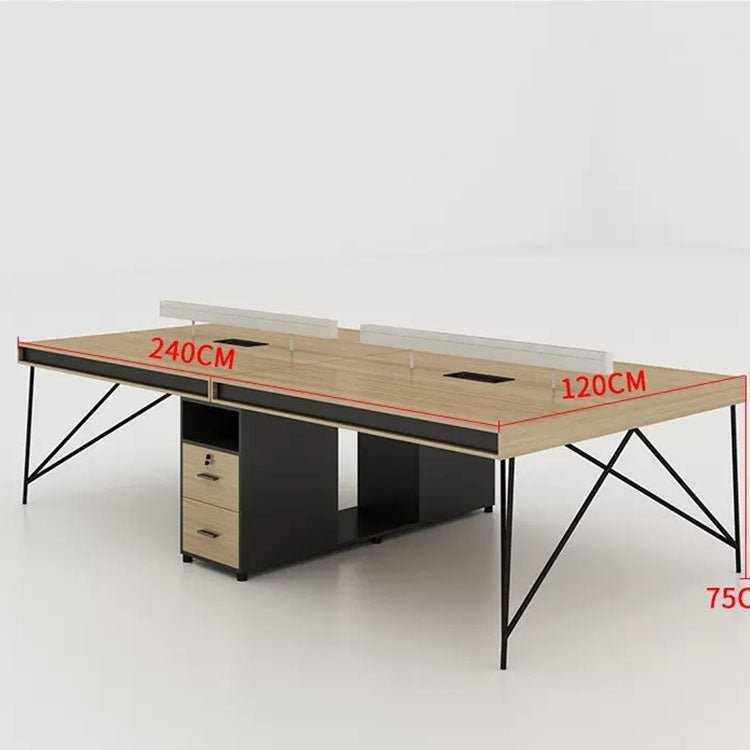 Simple Staff Desk, Free Combination - Steel Legs - Maoters