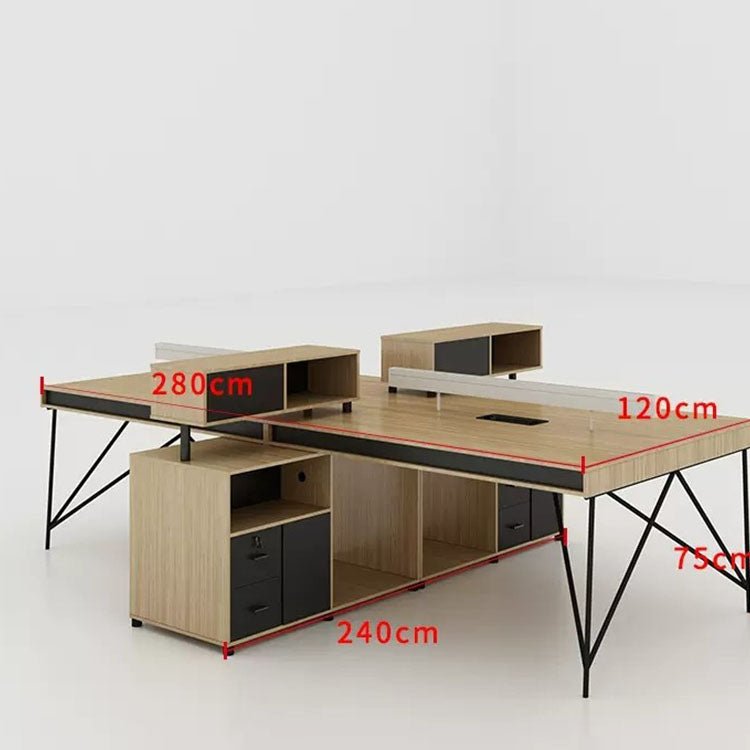 Simple Staff Desk, Free Combination - Steel Legs - Maoters