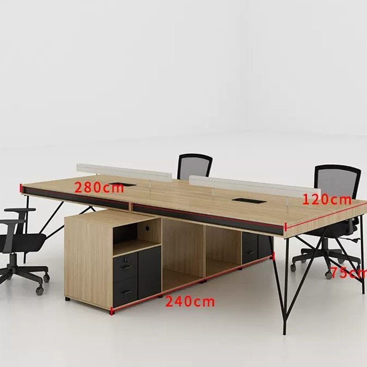 Simple Staff Desk, Free Combination - Steel Legs - Maoters