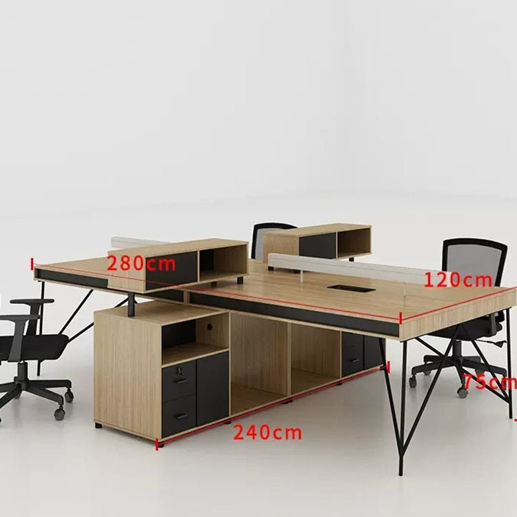 Simple Staff Desk, Free Combination - Steel Legs - Maoters