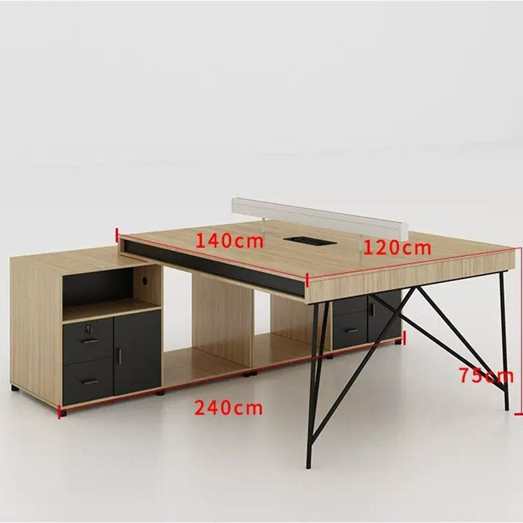 Simple Staff Desk, Free Combination - Steel Legs - Maoters