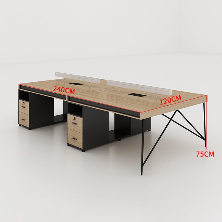 Simple Staff Desk, Free Combination - Steel Legs - Maoters