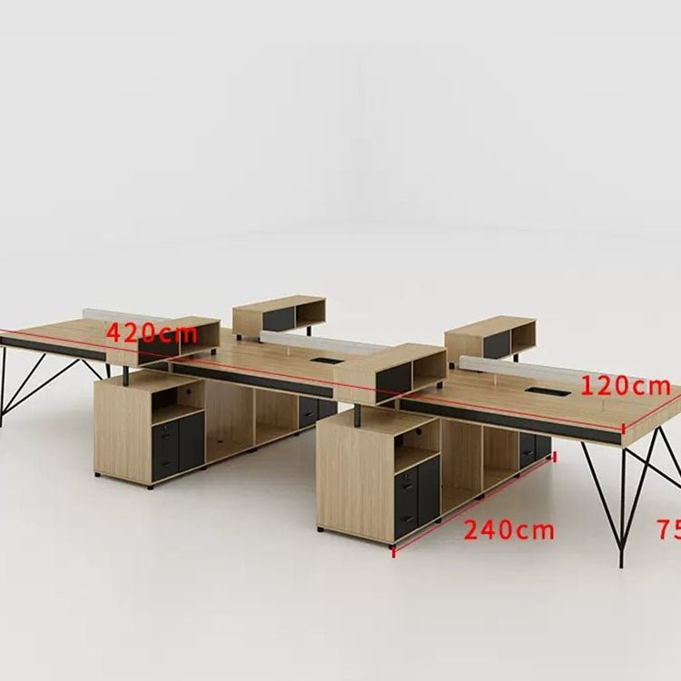 Simple Staff Desk, Free Combination - Steel Legs - Maoters