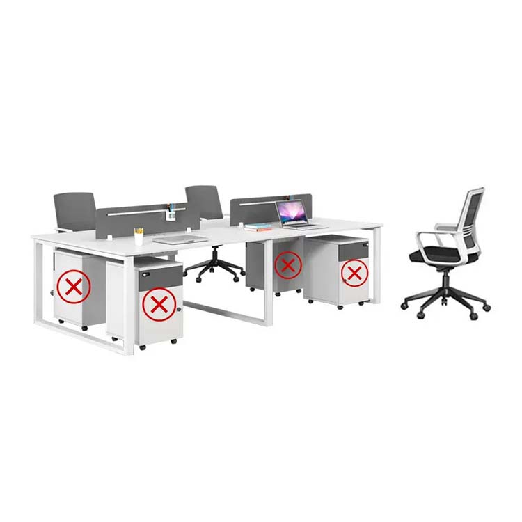 Simple Staff Desk - Free Combo with Lock & Partition - Maoters