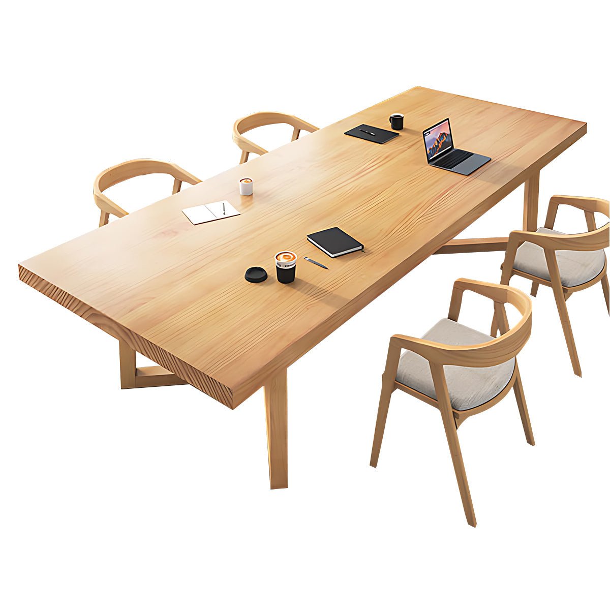 Solid Wood Conference Table - Elegance and Utility - Maoters