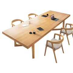 Solid Wood Conference Table - Elegance and Utility - Maoters