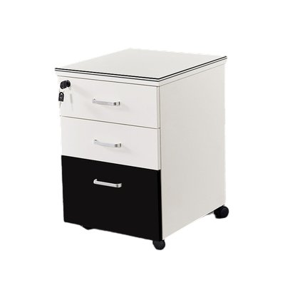 Solid Wood Freestanding Mobile White Storage Cabinet - Maoters