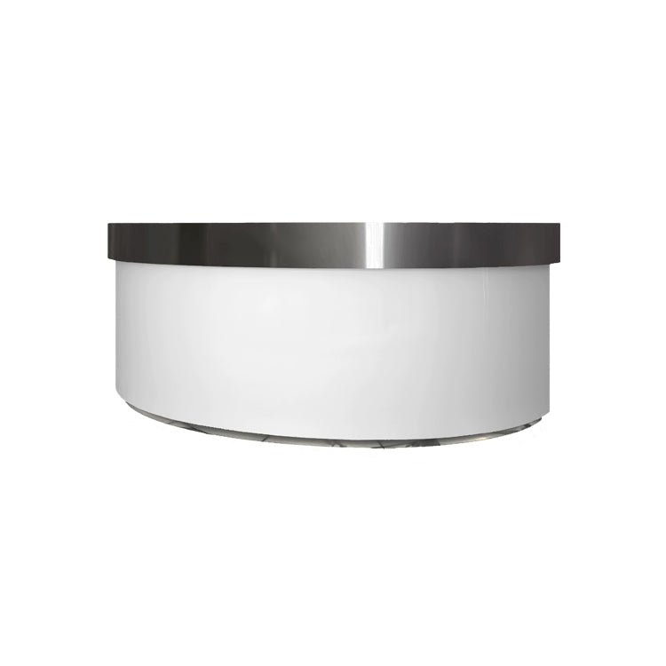 Stainless Semi Circular Reception Desk - Maoters