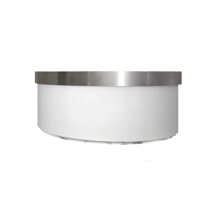 Stainless Semi Circular Reception Desk - Maoters