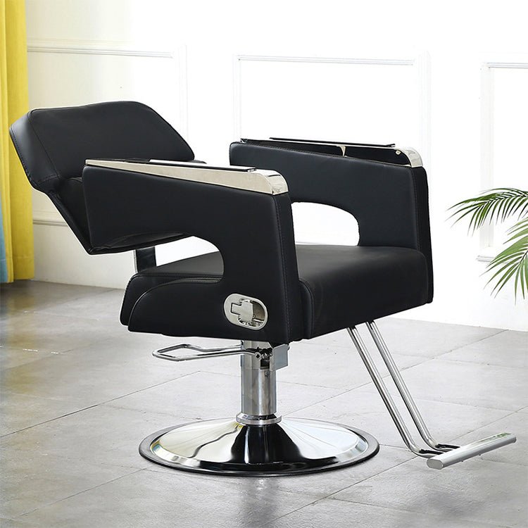 Stainless Steel Reclining Liftable Barber Chair - Maoters - Maoters