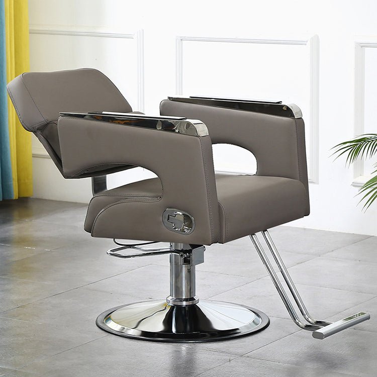 Stainless Steel Reclining Liftable Barber Chair - Maoters - Maoters