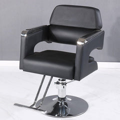 Stainless Steel Reclining Liftable Barber Chair - Maoters - Maoters