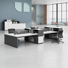 Stylish Black & White Desk and Chair Set - Maoters