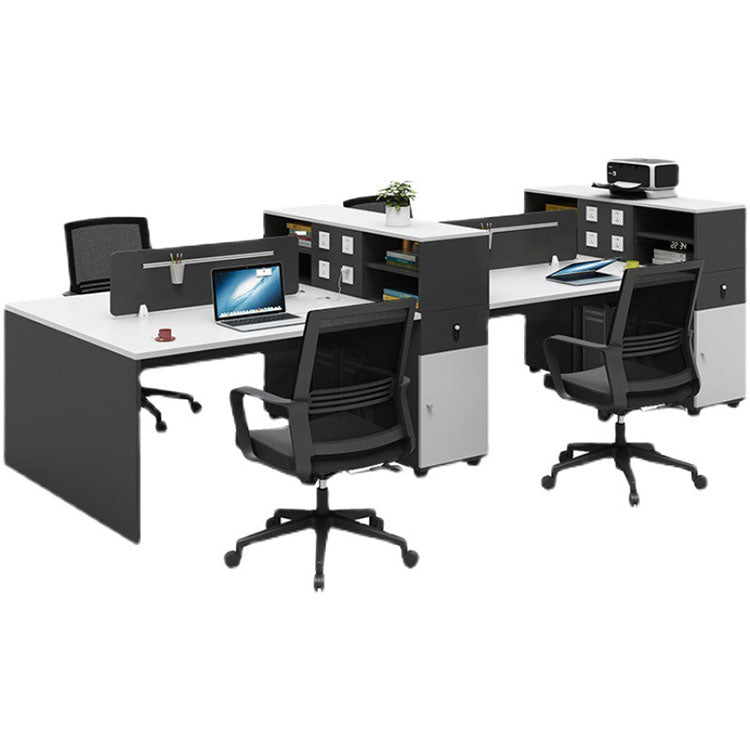 Stylish Black & White Desk and Chair Set - Maoters