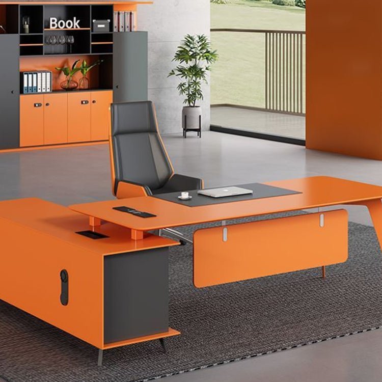 Stylish Executive Desk - Nordic Rounded Design - Maoters