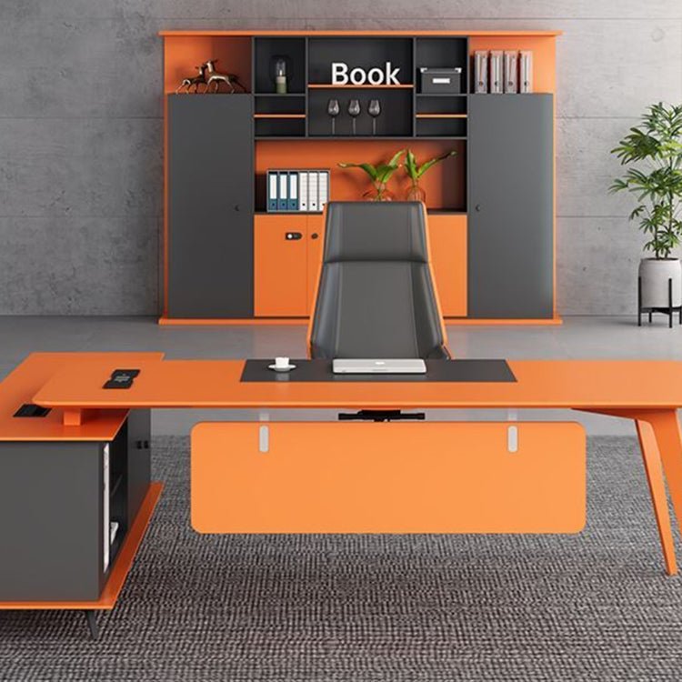 Stylish Executive Desk - Nordic Rounded Design - Maoters